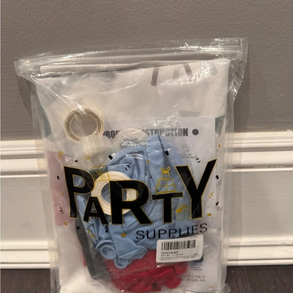 NWT First Lap Around the Track Race Car  1st Birthday Party Balloon & Backdrop